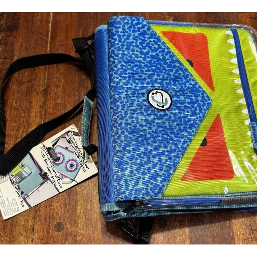 NEW‎ Case-it 2" Go-Tab Zip Binder Shoulder Strap Iridescent Portable File Folder